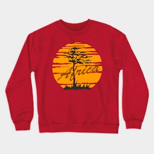 Africa Acacia Savanna Sunset Crewneck Sweatshirt